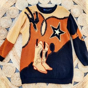 💥👢 Vintage Western Cowboy Sweater